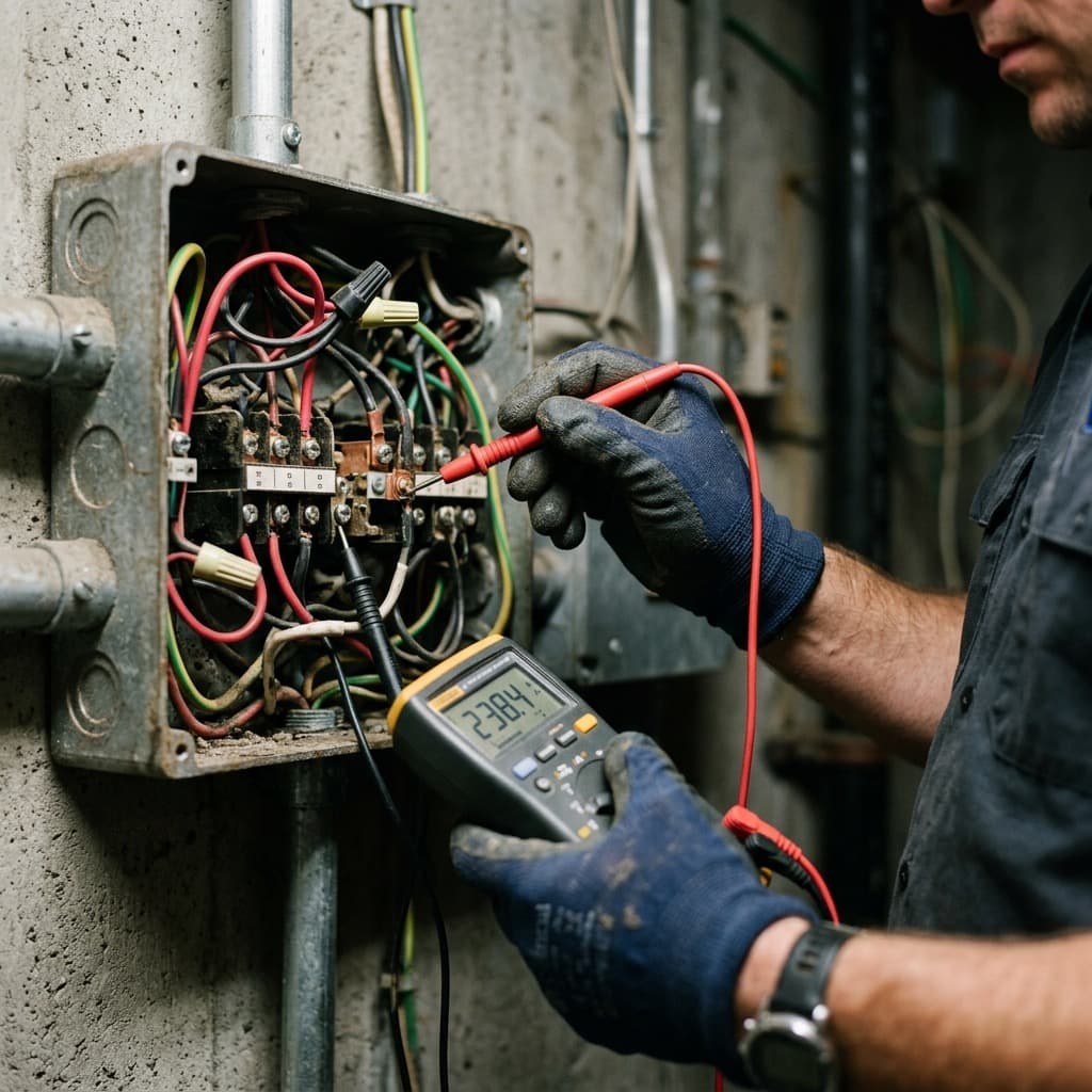 Recherche de panne, Court-circuit localisé et réparé